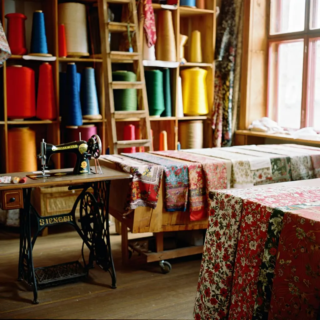 Hímző műhely belső tere
